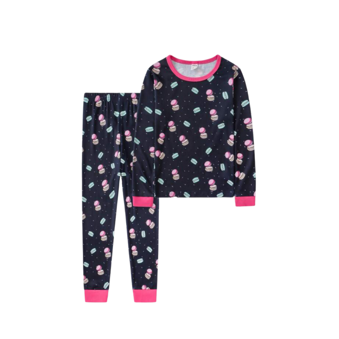 Pijama Dulce de Dos Piezas - Azul Marino