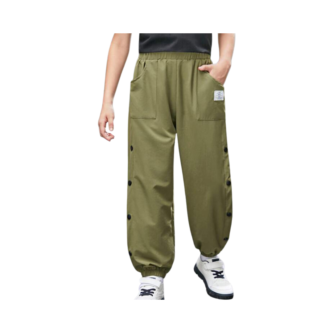 Jogger Casual con Detalles - Verde Militar