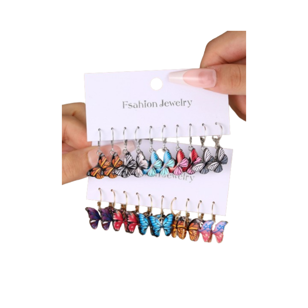🦋 Pendientes Mariposa Multicolor – ¡Elige tu color favorito!
