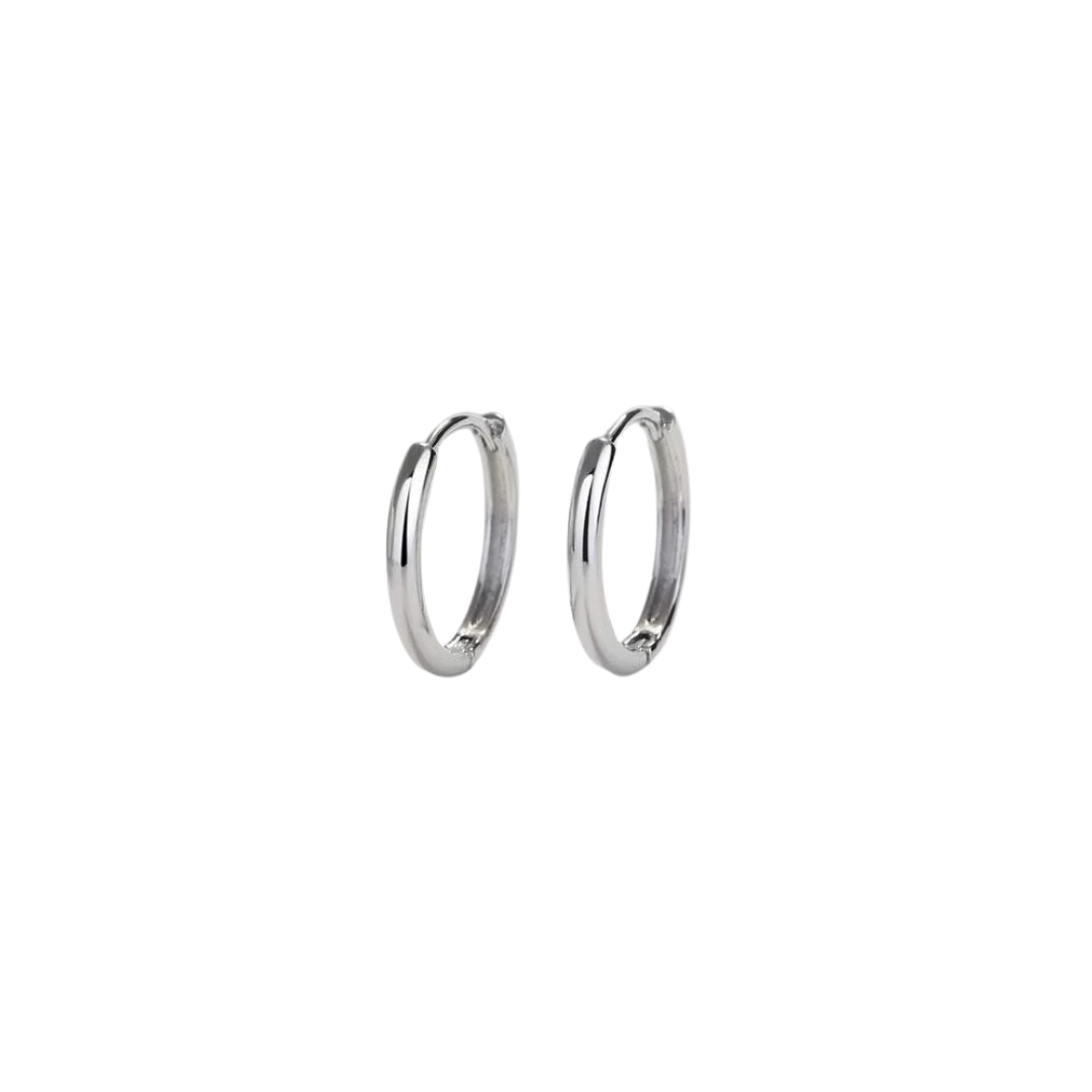 Pendientes de Titanio Plateados