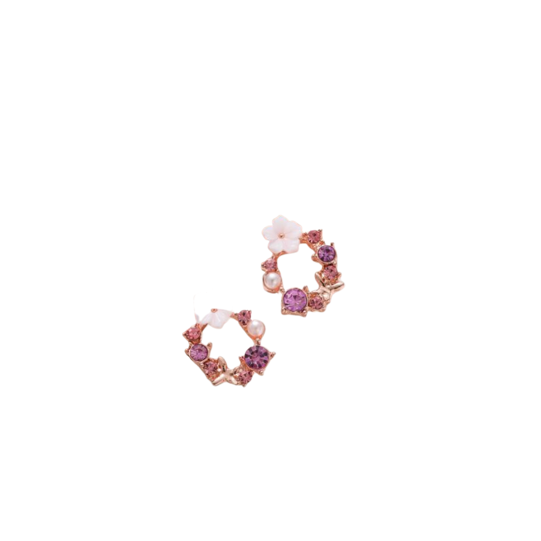 Pendientes Aro con Perlas y Detalles Multicolor