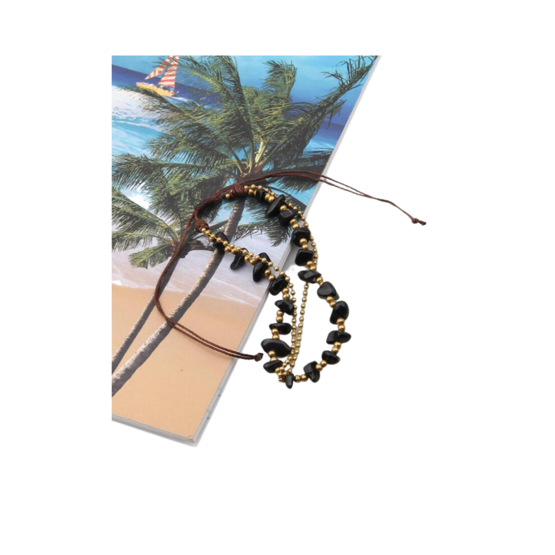 Pulsera de Howlita Negra