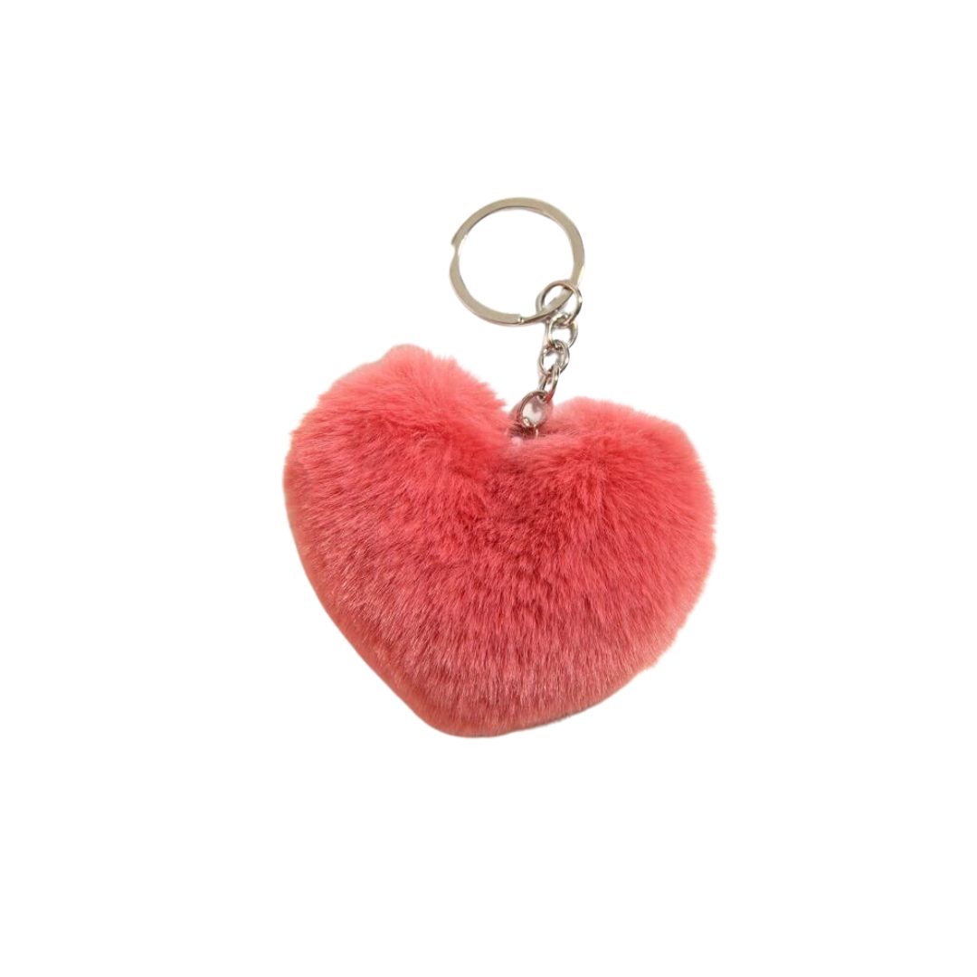 Llavero con Corazón de Felpa
