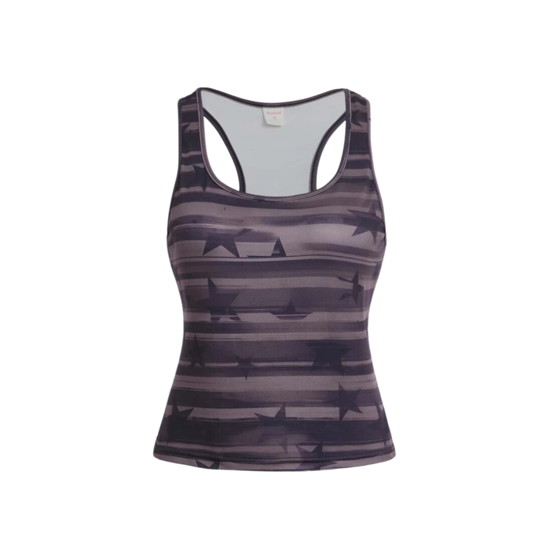 Top Crop con Estampado Geométrico - Multicolor