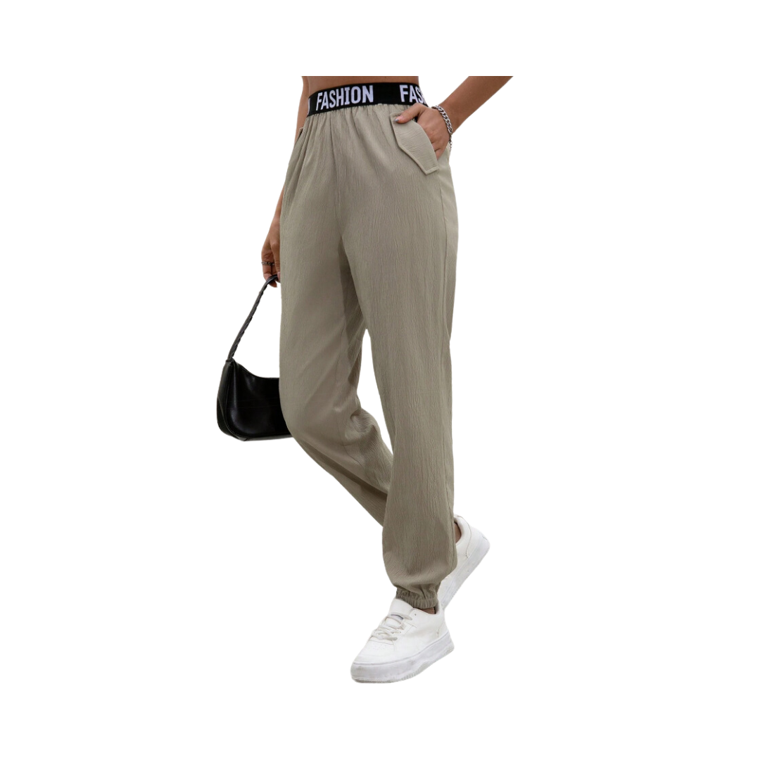 Jogger Casual Caqui con Cintura Elástica