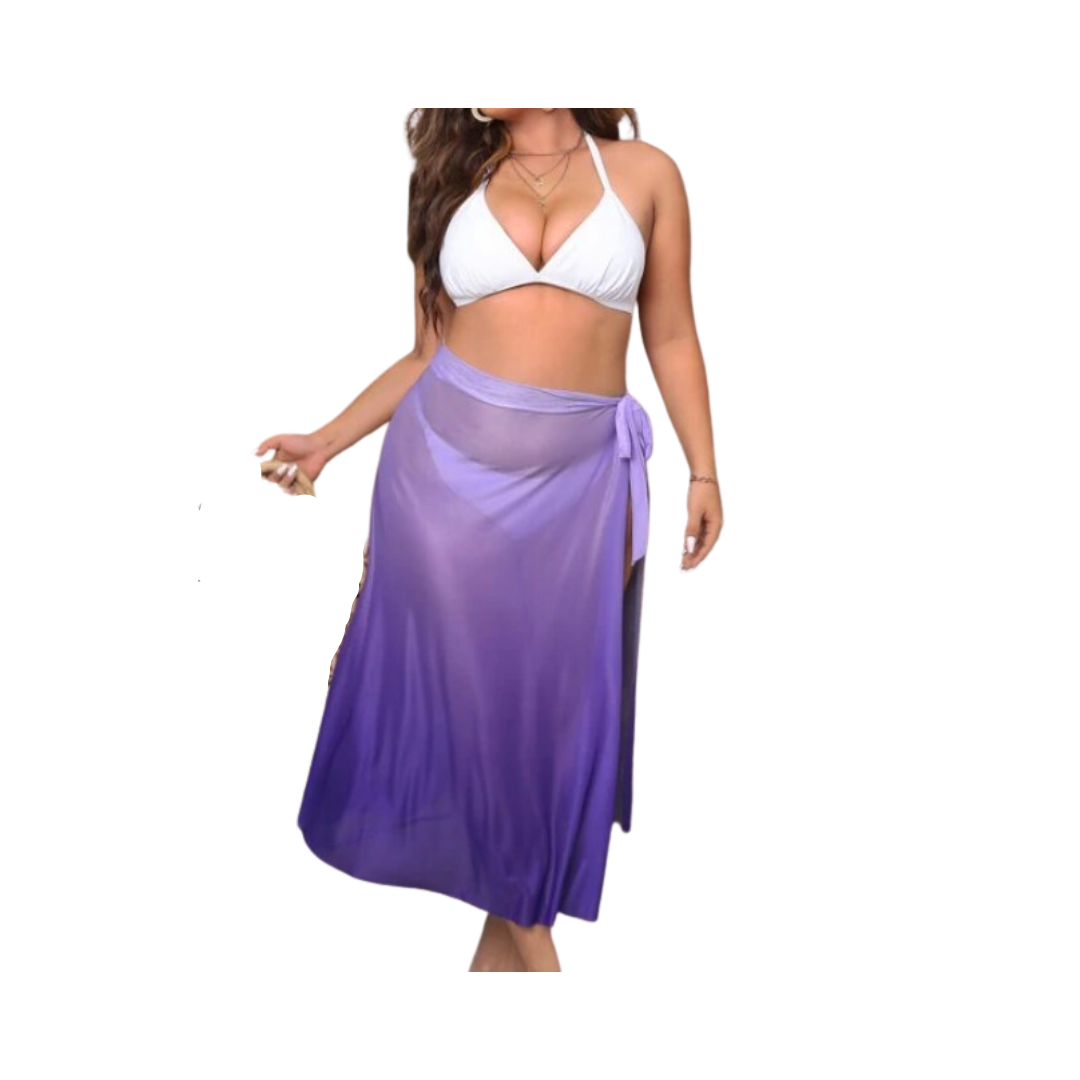 Conjunto de Bikini con Pareo Degradado - Estilo Veraniego