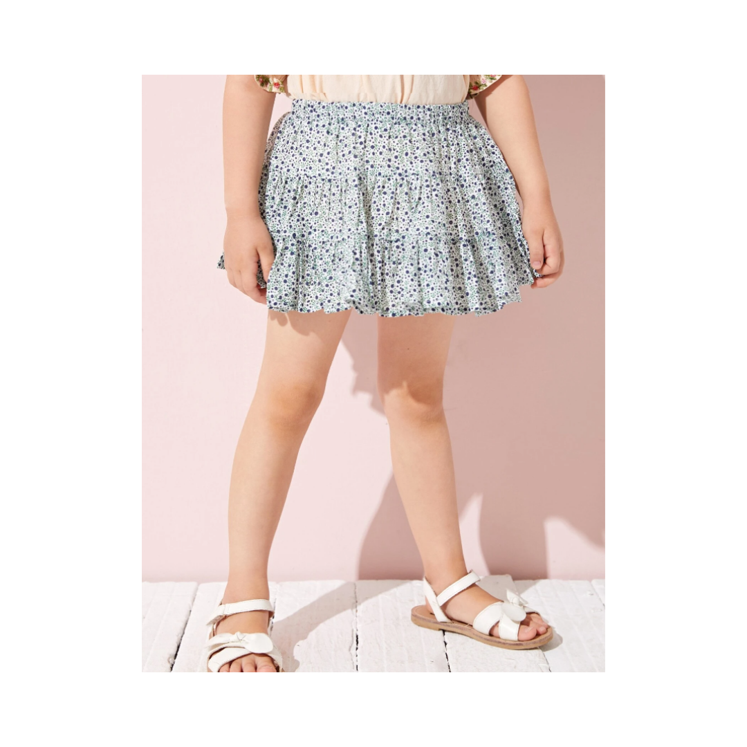 Falda Bohemia con Estampado Floral para Niñas