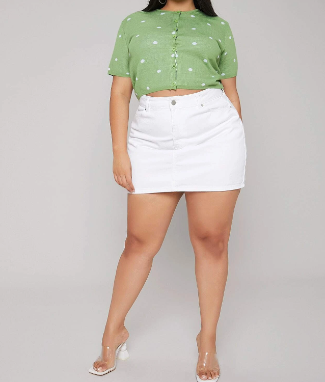 Top Verde de Lunares tallas grandes
