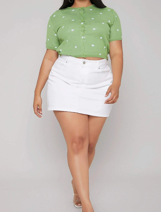 Top Verde de Lunares tallas grandes