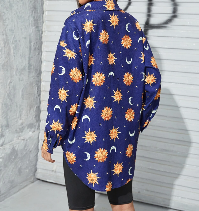 Camisa de Túnica con Estampado Galaxia