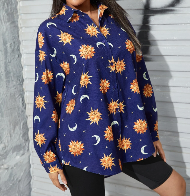 Camisa de Túnica con Estampado Galaxia