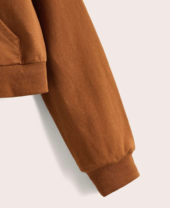 Sudadera Cropped con Capucha