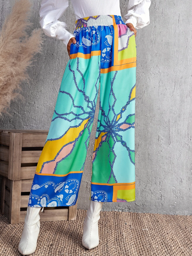 Pantalones Bohemios de Pierna Ancha