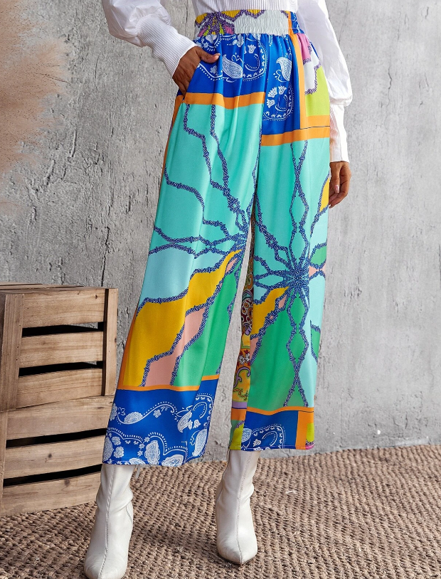 Pantalones Bohemios de Pierna Ancha