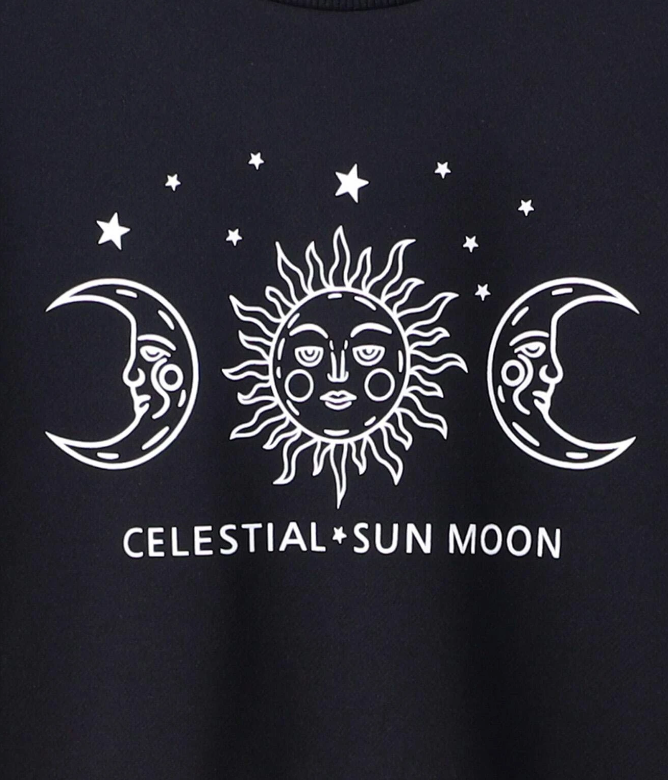 Sudadera Celestial con Estampado de Sol y Luna