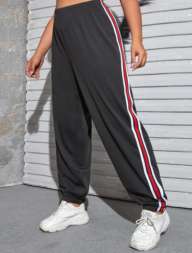 Pantalones Jogger con Estampado de Rayas