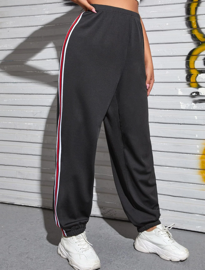 Pantalones Jogger con Estampado de Rayas