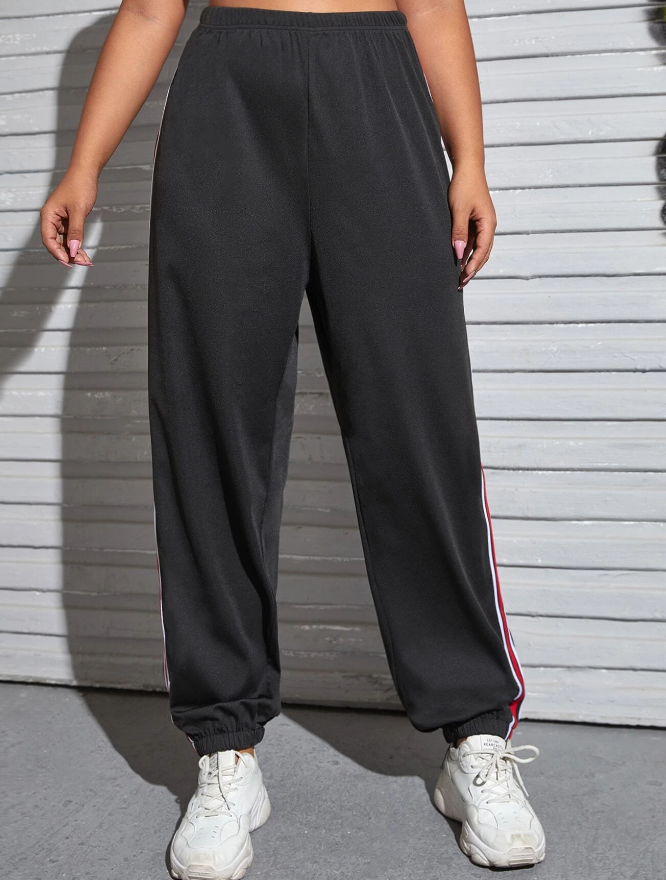 Pantalones Jogger con Estampado de Rayas