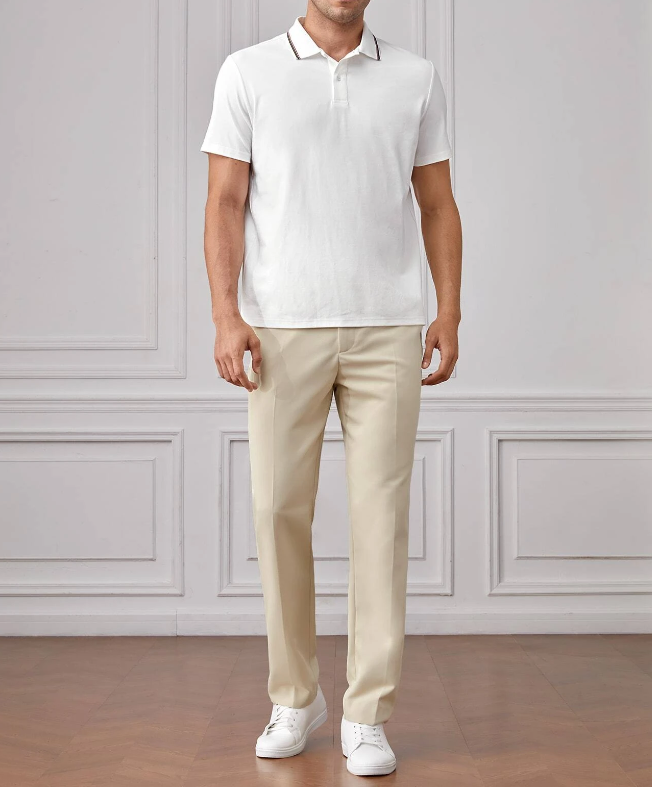 Polo Blanco Casual para Hombre
