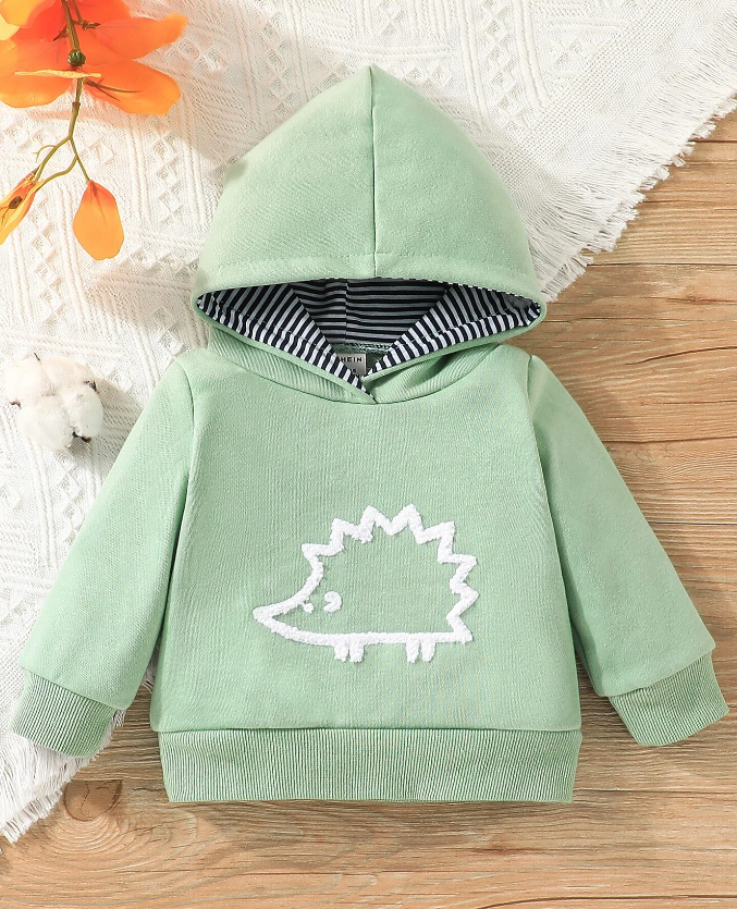 Sudadera de Niño con Capucha y Estampado de Erizo