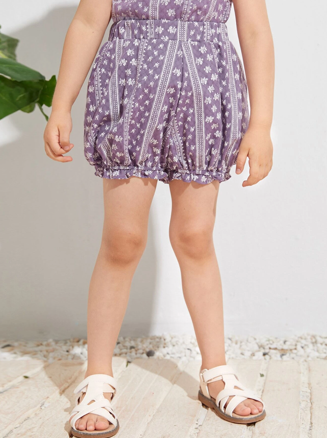 Short Bohemio de Pierna Ancha para Niñas