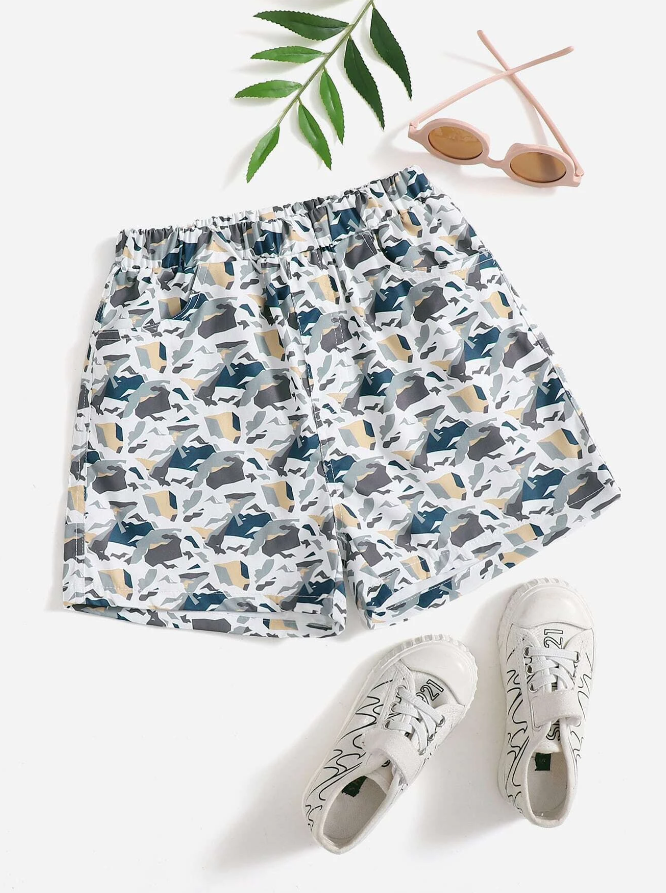 Short de Camuflaje Casual para Niños