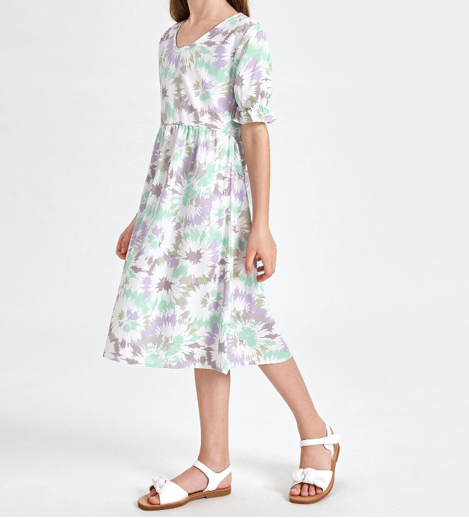 Vestido Bohemio Tie-Dye para Niñas