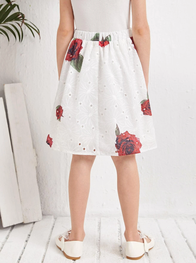 Falda Bohemia con Estampado Floral para Niñas