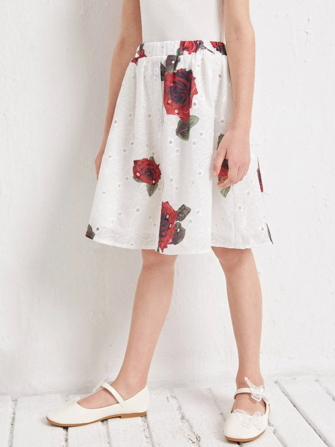 Falda Bohemia con Estampado Floral para Niñas