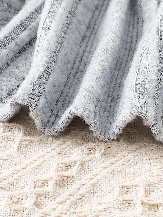 Vestido con Cinturón para Chicas - Gris