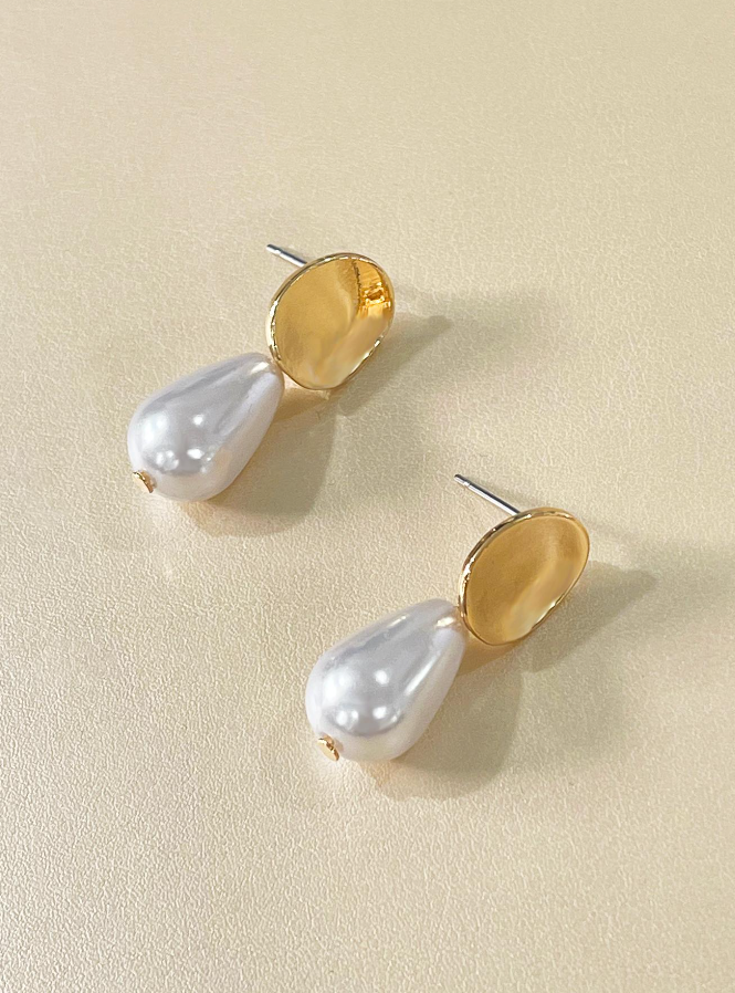 Pendientes de Perlas en Blanco
