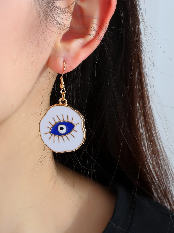 Pendientes con Diseño de Ojo Protector