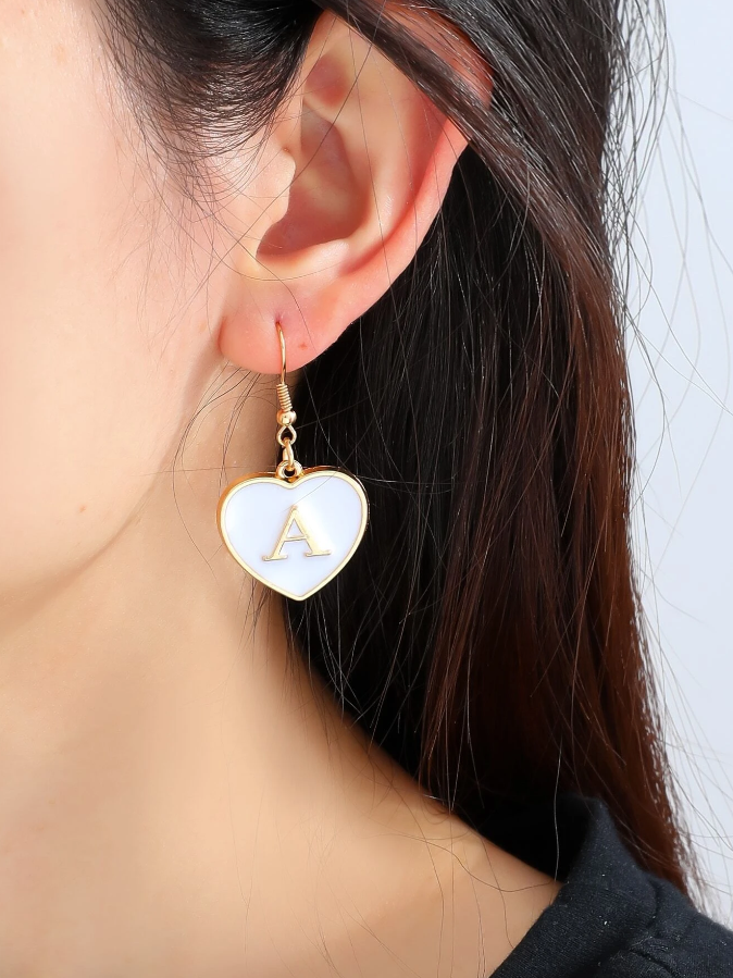 Pendientes de Corazón con Inicial