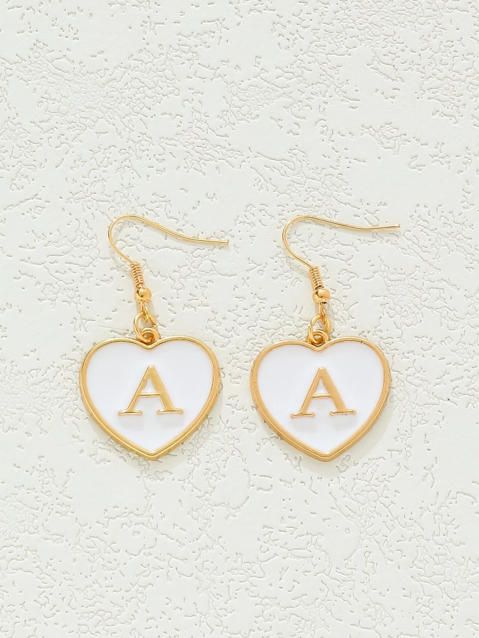 Pendientes de Corazón con Inicial
