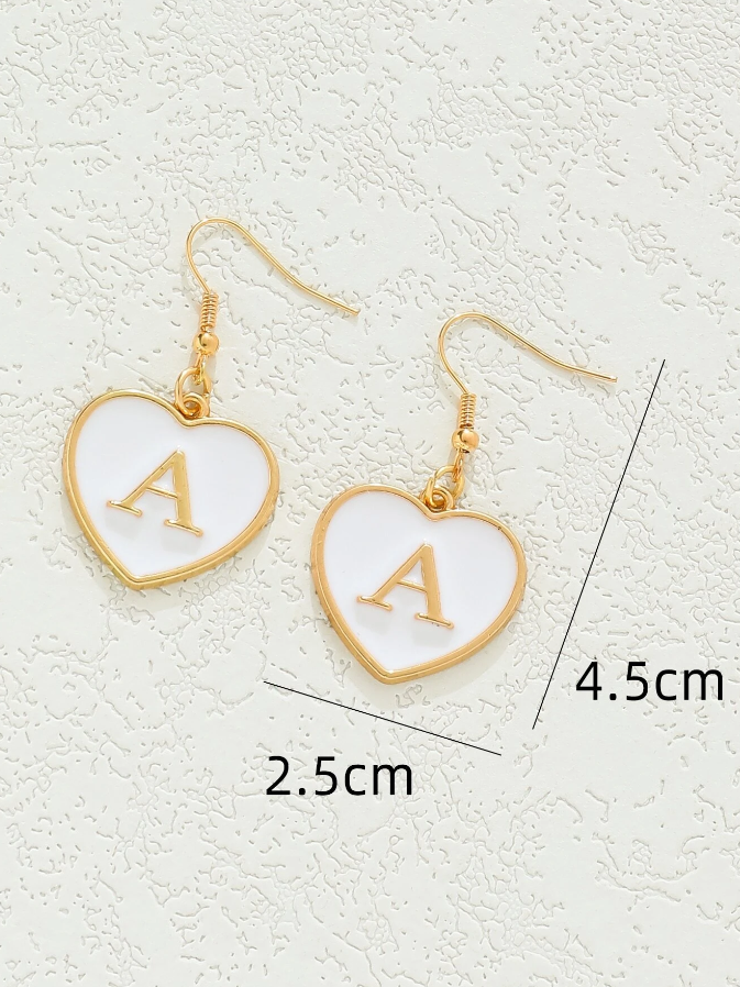 Pendientes de Corazón con Inicial