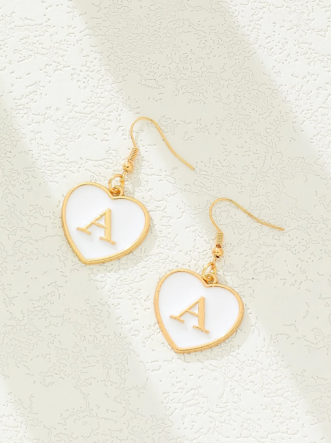 Pendientes de Corazón con Inicial