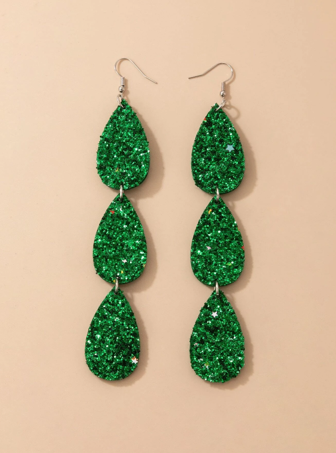 Pendientes Largos con Detalles Brillantes