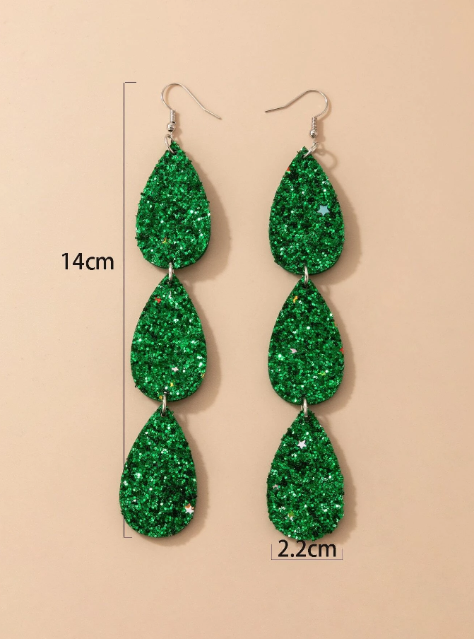 Pendientes Largos con Detalles Brillantes