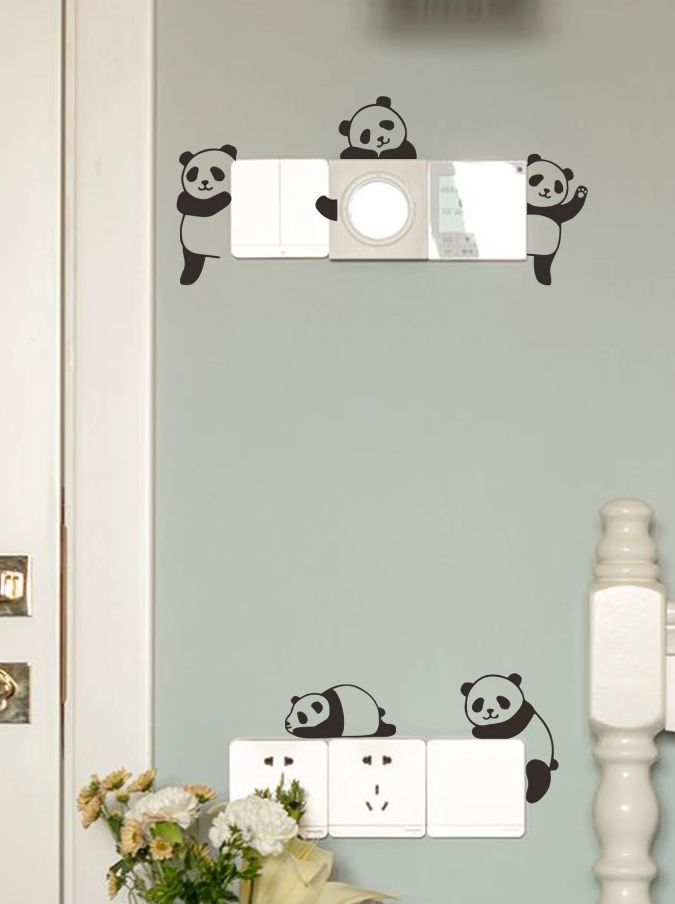 Adhesivo Decorativo "Pandas para Interruptores"