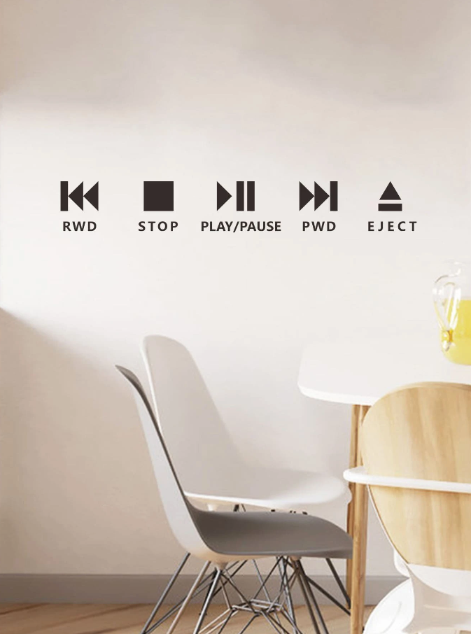 Adhesivo Decorativo "Controles Multimedia"