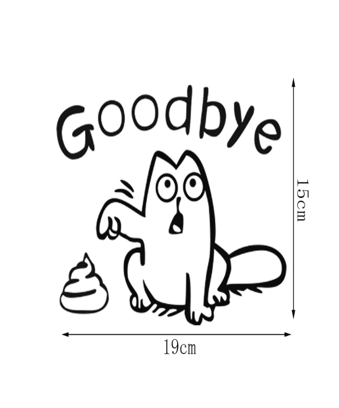 Adhesivo Decorativo "Goodbye" para Baño