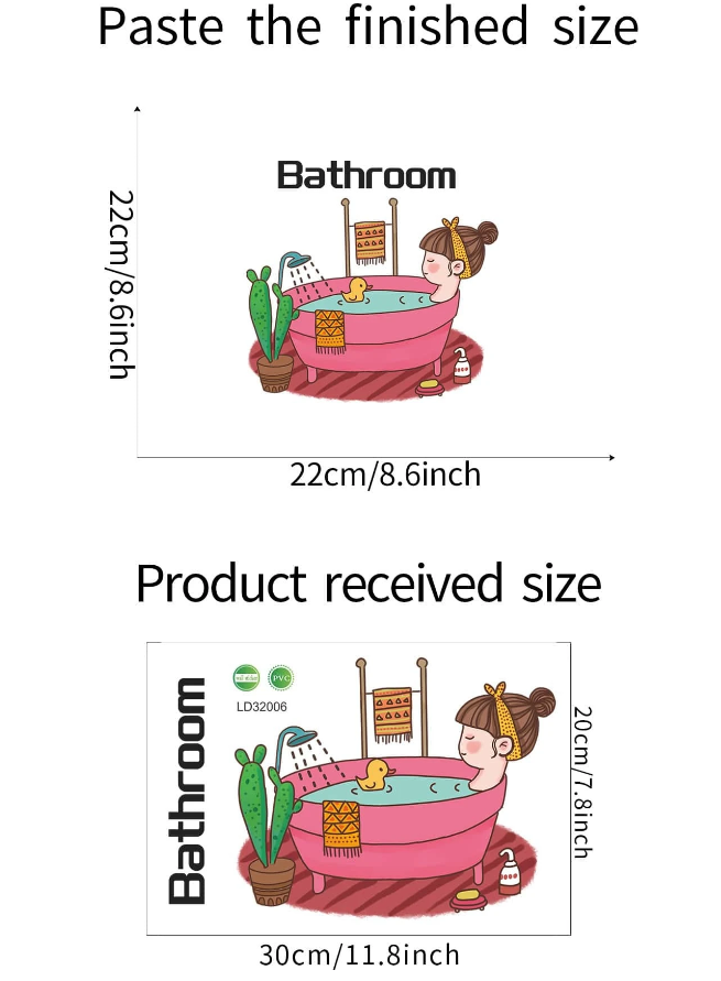 Adhesivo Decorativo para Puerta de Baño