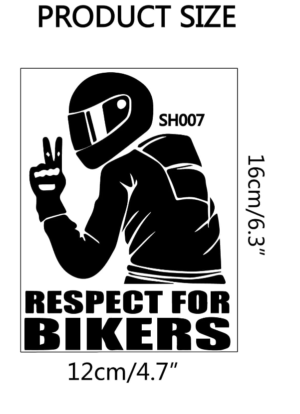Adhesivo Decorativo "Respect for Bikers"