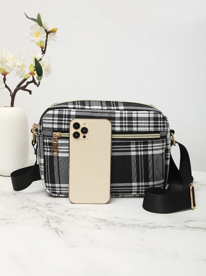 Bolso Cuadrado Estilo Preppy