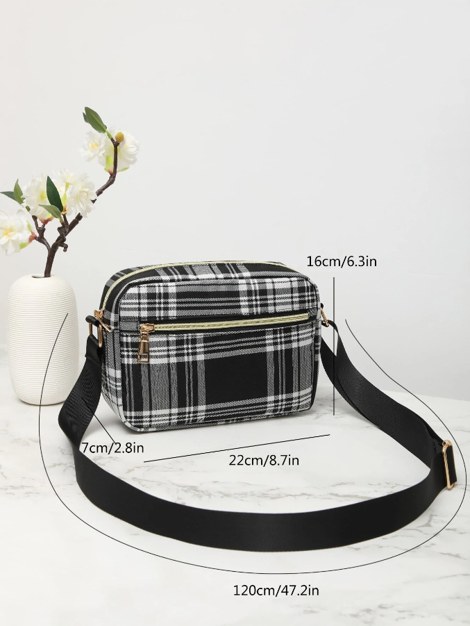 Bolso Cuadrado Estilo Preppy