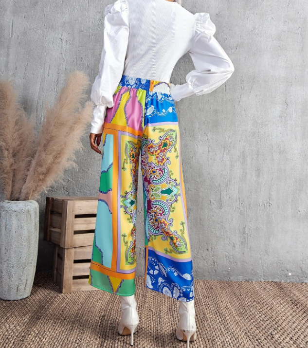 Pantalones Bohemios de Pierna Ancha