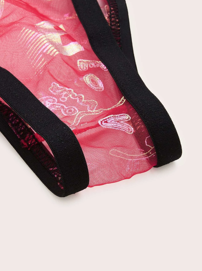 Body Rojo con Aberturas y Ribete en Contraste