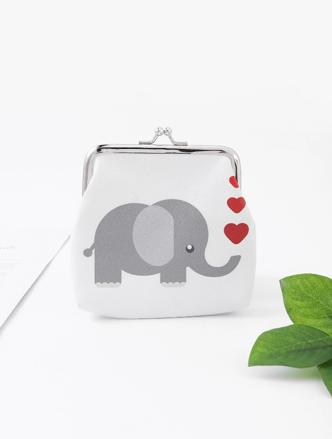 Monedero con Estampado de Elefante