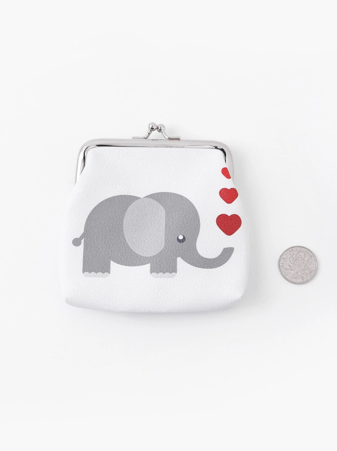 Monedero con Estampado de Elefante