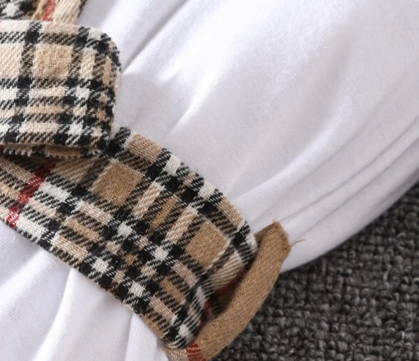 Vestido A Cuadros con Cinturón - Multicolor